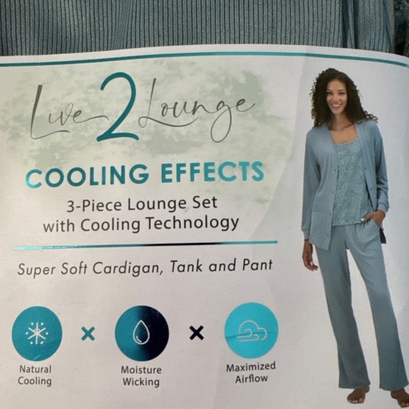 SOLD!Lounge2Live Ladies 3piece Lounge Set XS Cardigan,Tank, Pants NWT Quick Ship - Picture 5 of 5